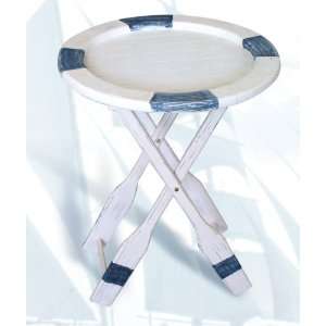  Nautical Life Ring Wood Table: Home & Kitchen
