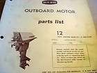 west bend 12 hp 12hp outboard motor parts manual catalo $ 9 95 time 