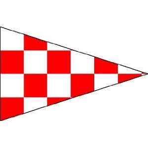  Size 2, Emergency Signal Pennant w/ Line, Snap & Ring 