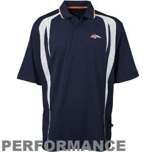  Denver Broncos Navy Blue Field Classic Performance Enhanced Polo 