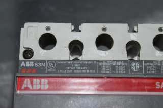 ABB SACE S3 S3N 125 AMP 3 POLE CIRCUIT BREAKER  