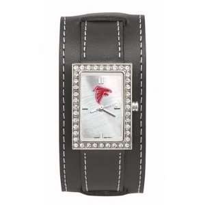   Atlanta Falcons Starlette Wide Black Leather Watch: Sports & Outdoors