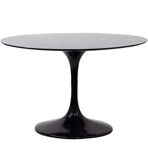48 Eero Saarinen Style Tulip Dining Table in Black:  Home 