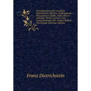  Grafen Schlick Von Passau (German Edition) Franz Dietrichstein Books