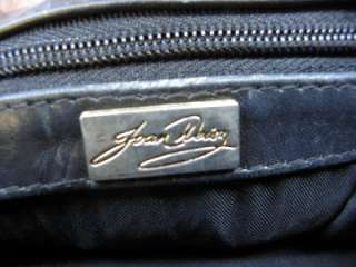 Classic Vintage Joan WEISZ Black Leather Cross body shoulder Bag 