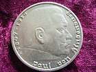 german Nazi silver 5 RM 1936 J ,rare keymint  
