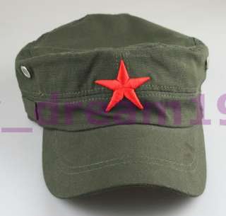 New ASSORTED ARMY WASHED Red Star Military Cadet Hat #603  