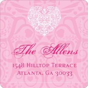     Holiday Address Labels (Filigree Heart Pink): Office Products