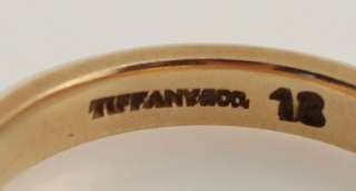 Vintage Tiffany Co Solid 18k Gold Wedding Anniversary Band Ring Size 5 