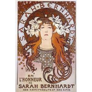   Reproduction   Alphonse Maria Mucha   32 x 48 inches   Sarah Bernhardt