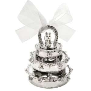  Gloria Duchin Silvertone Wedding Cake Ornament: Home 