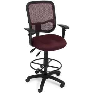   Mesh Back Posture Drafting Stool w/ Arm Rests