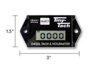 Diesel Tiny Tach Hour / Tachometer Actual Size