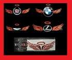 FORD 3D Red Angel Wing Decal Sticker Logo Trim