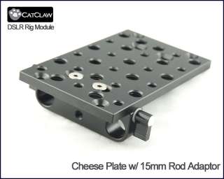     Cheese Plate w/ 15mm Rod Adaptor   DSLR Rig follow focus mattebox