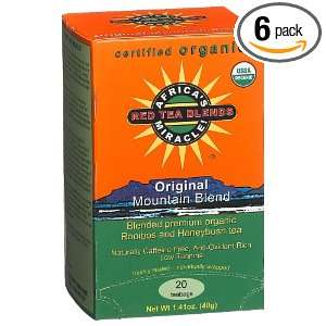 AFRICAS MIRACLE Red Tea Blends Original Mountain Blend, 20 Count, 3 