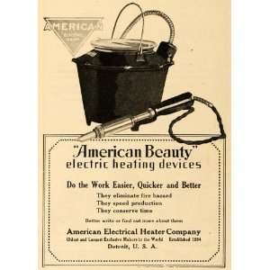  1920 Ad AMerican Beauty Electric Heating Devices Mich 