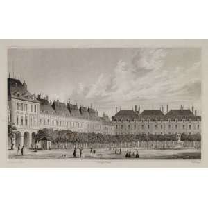  1831 Place Royale Vosges Paris France Engraving NICE 