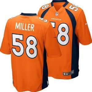 Denver Broncos Von Miller #58 Replica Game Jersey (Orange):  
