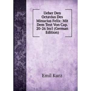   Von Cap. 20 26 Incl (German Edition) Emil Kurz  Books