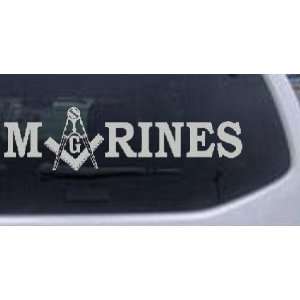 Marines with Masonic Square and Compass Military Car Window Wall 