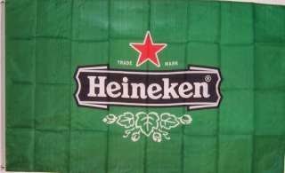 HEINEKEN BEER SIGN FLAG 3 X 5 BANNER GREEN  