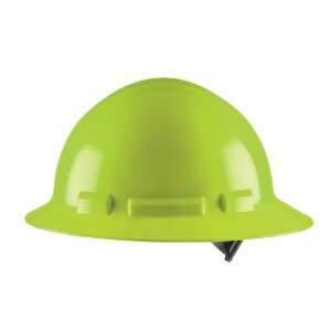 DUO SAFETY Hi Viz GREEN Full Brim 4 Point Pinlock Suspension Hard Hat