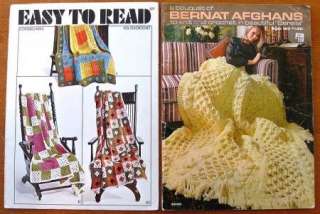 Lot of 10 AFGHAN Books Bernat, Plymouth Yarn, McCalls, Bear Brand 