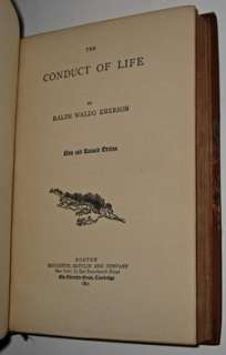 LEATHER; EMERSONs CONDUCT OF LIFE nature ralph waldo  