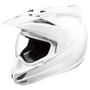Icon Variant Solid Motorcycle Helmet   Gloss White   New 2010   Free 