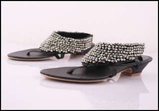 Women Beads Back Zip Flip Flop Thongs Sandals Shoes 1jx  