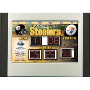  Steelers Scoreboard Alarm Clock: Sports & Outdoors