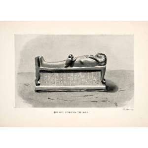  1898 Print Soul Ancient Egyptian Sarcophagus Hieroglyphics Egypt 