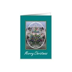  Merry Christmas   Decorated Tree Card: Health & Personal 