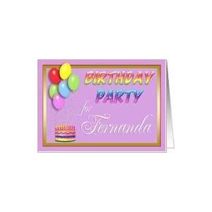  Fernanda Birthday Party Invitation Card: Toys & Games