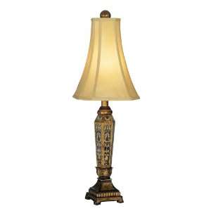  Hand Painted Gold Mirror Console Table Lamp: Home 