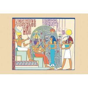  Atum, Ramses II and Sefekh 28X42 Canvas