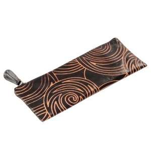  Pure Leather Printed Pencil/Pen/Stationery Pouch 