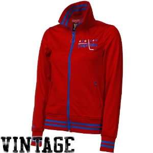   Washington Capitals Ladies Red Vintage Track Jacket