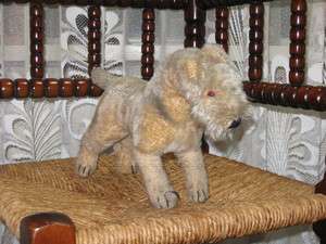 Old Antique 1950s Hermann Airedale Terrier Mohair Dog  