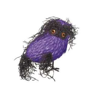   Pack of 2 Purple Glitter Owl Halloween Decorations