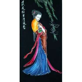  Hand Batik Tapestry Art Ancient Beautiful Chinese Girl 
