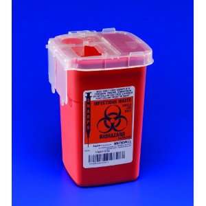 SharpsafetyTM Autodrop Phlebotomy Container Red/1 qt./6 1/4x4 1/2x4 1 