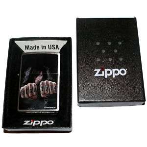 Spiral Direct Kiss This Knuckles Zippo Petrol Lighter  