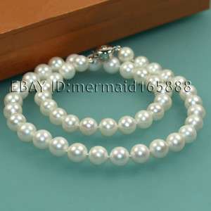 AAA NICE WHITE 8 9MM AKOYA PEARL NECKLACE 17 22  