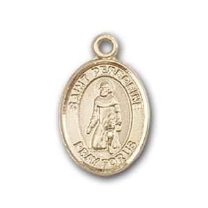 Gold Filled Baby Child or Lapel Badge Medal with St. Peregrine Laziosi 