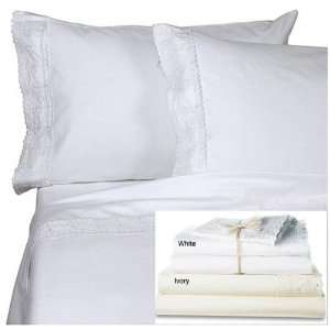  Vicci 280 Thread Count Sateen with Lace Queen Size Sheet 