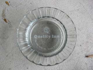 Vintage Glass Quality Inn Hotel Ashtray LOOK  