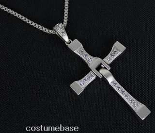   and The FURIOUS DOMINICS Silver CROSS PENDANT Necklace Vin Diesel NEW