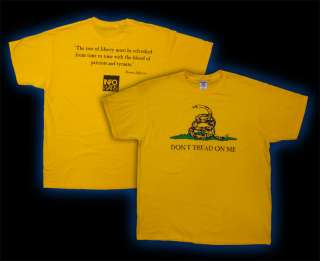 Dont Tread on Me Shirt    Alex Jones(yellow, new)  